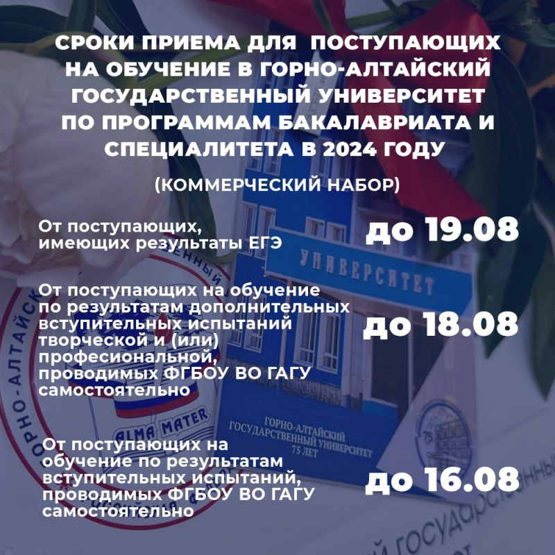 Коммерческий набор на ряд направлений